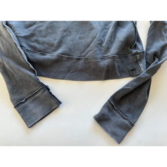 We The Free Small Not The Same Tee Off the Shoulder Grey Boho Slouchy - Picture 7 of 10